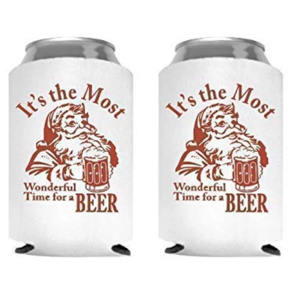 Christmas Santa Beer‎ Can Cooler Stocking Stuffer Party Favor Gift for Men